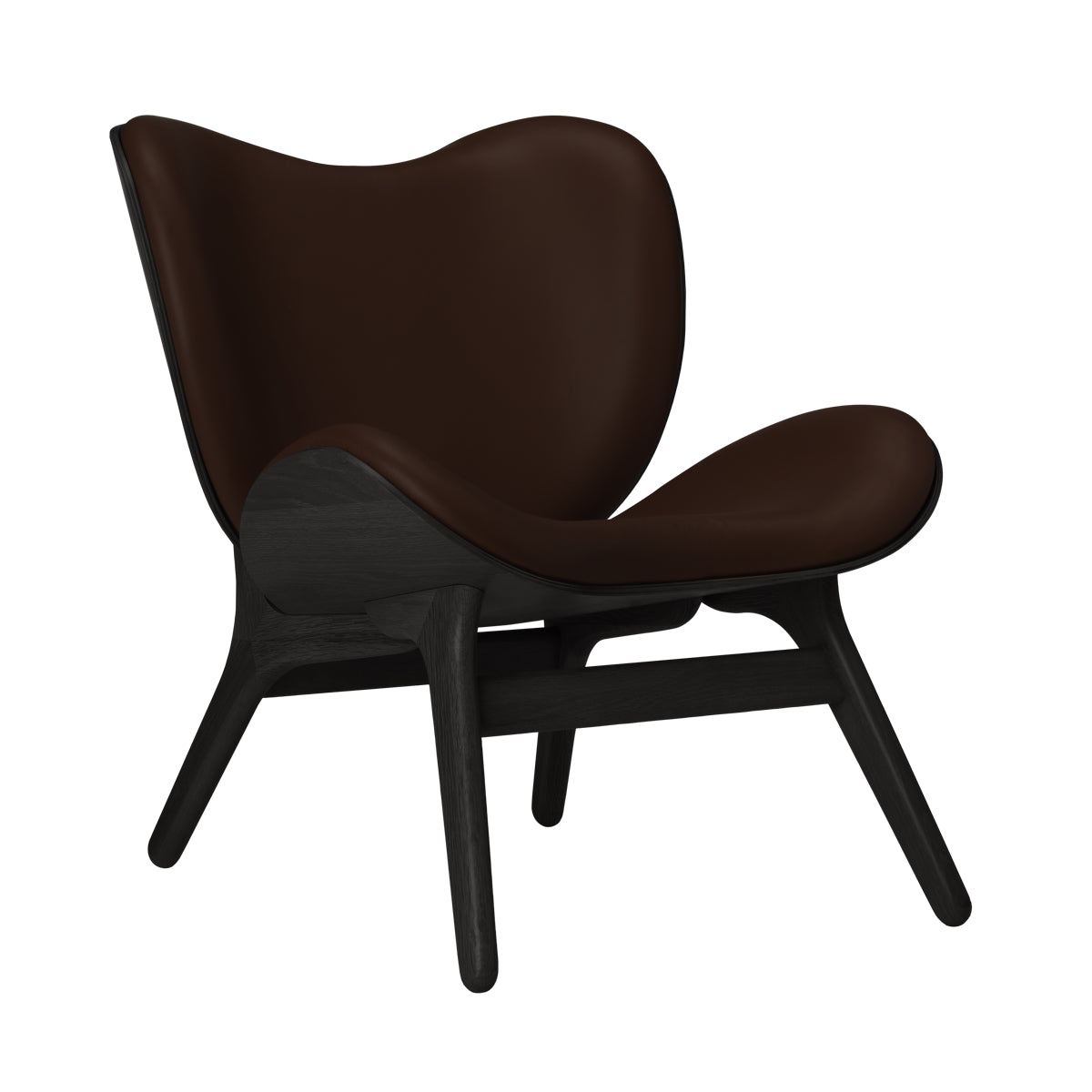 Umage-a-conversation-piece-lounge-chair-low-black-oakTeddyBrown