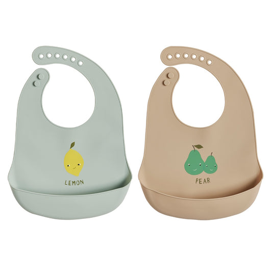 OYOY Yummy Bib minty-camel 2pk