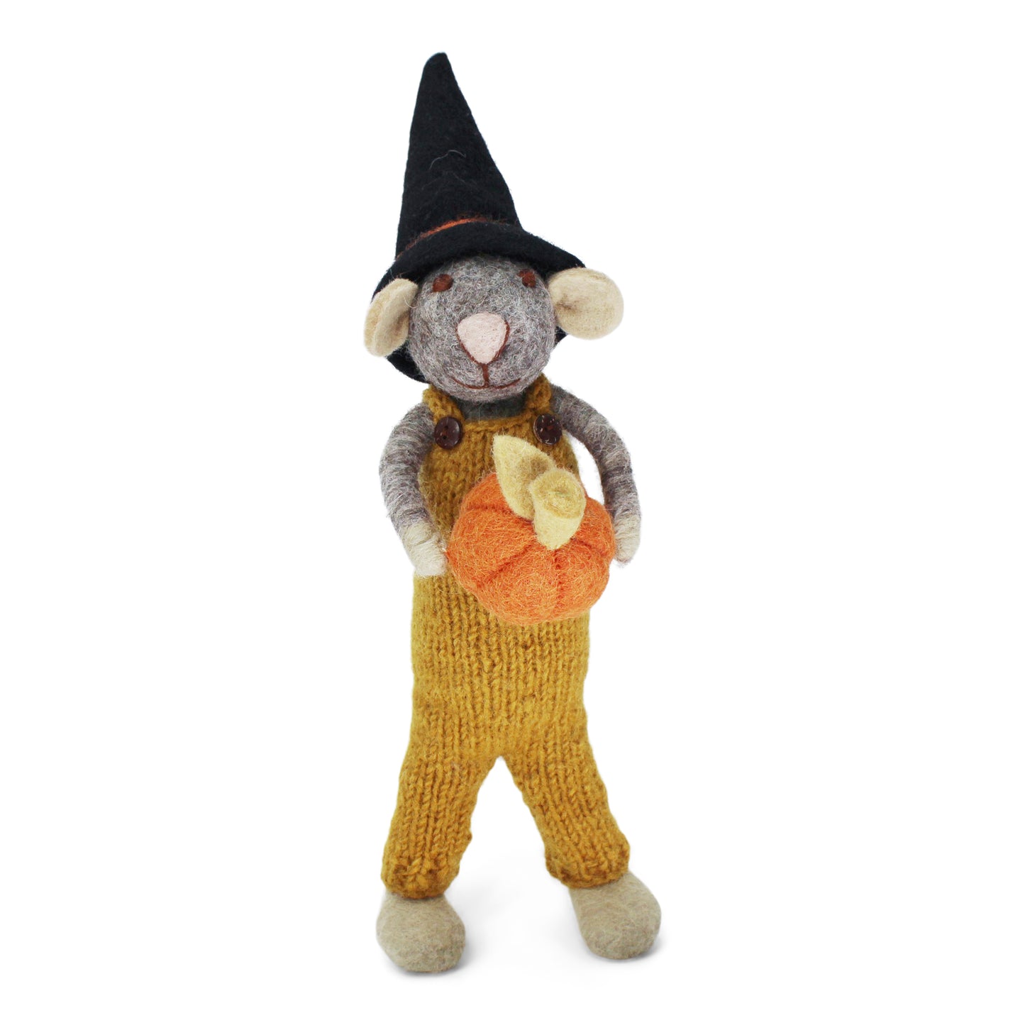 Gry & Sif Mouse Boy Big Grey w/Pumpkin