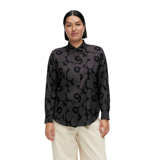 Maija Unikko Silk Shirt Black