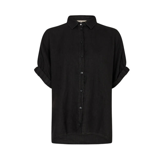Aven Linen Shirt Black