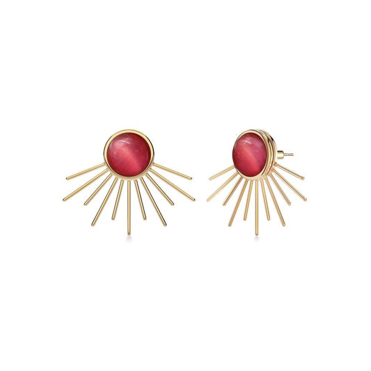 Summit Studs Front Back Pink Gold
