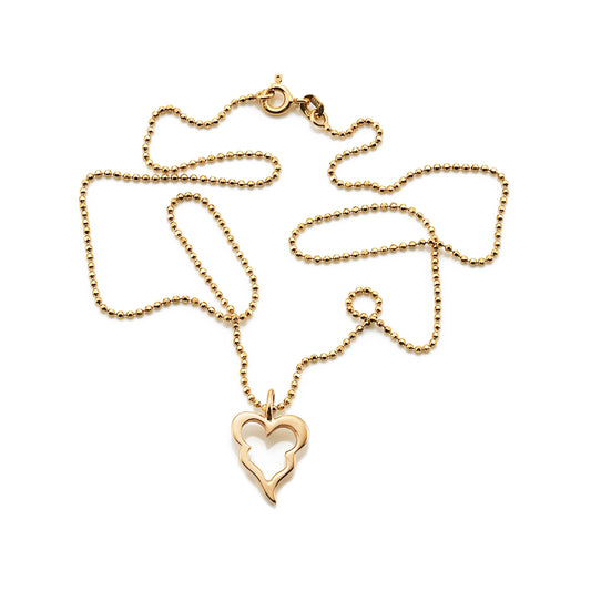 Efva Attling Little Crazy Heart Pendant Necklace Gold