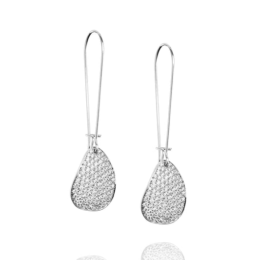 Efva Attling Little Rose Petal & Stars Earrings white gold