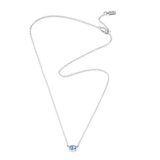 Efva Attling Love Bead Necklace Silver Topaz