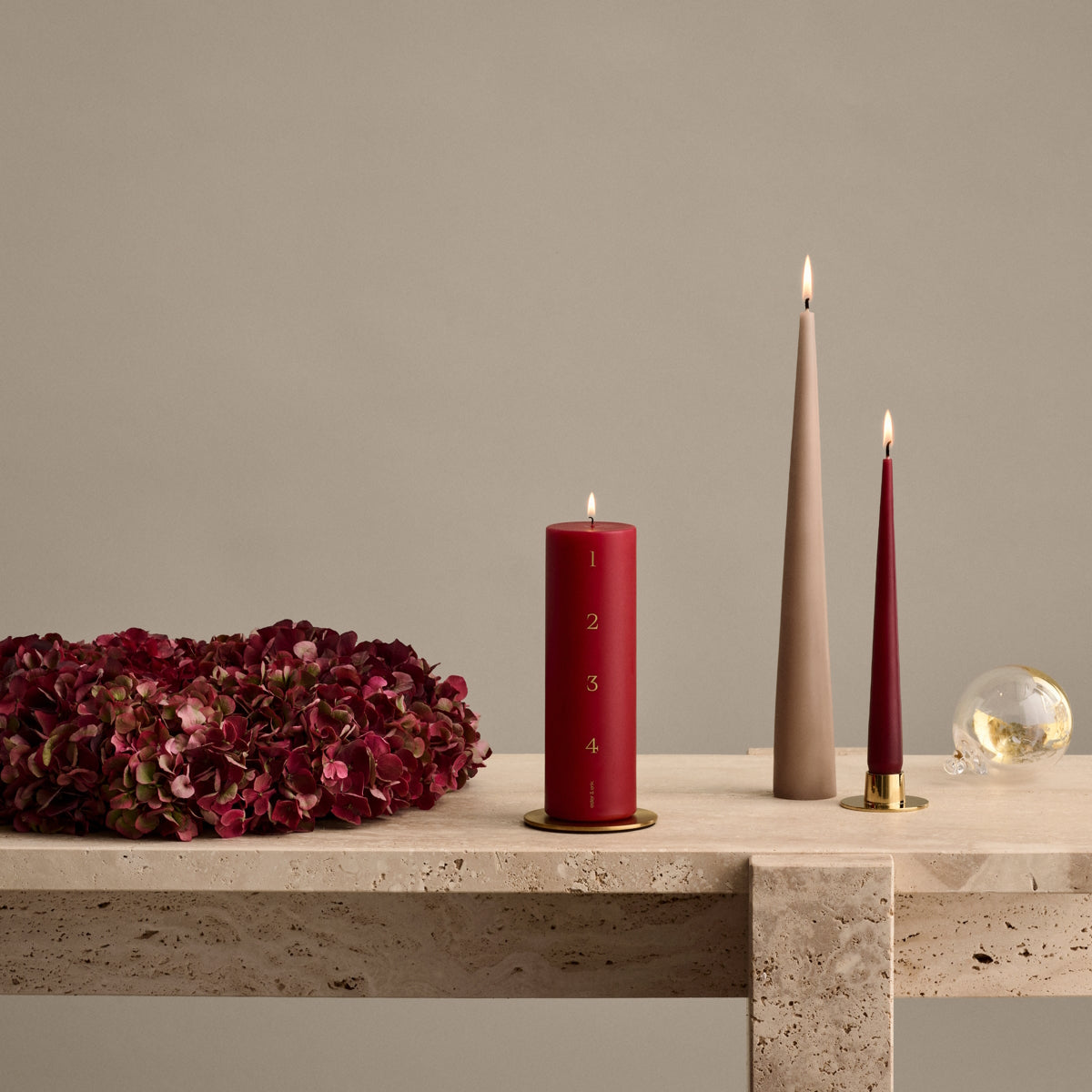 Ester & Erik Advent Candle 20cm 80hr Winter Berry