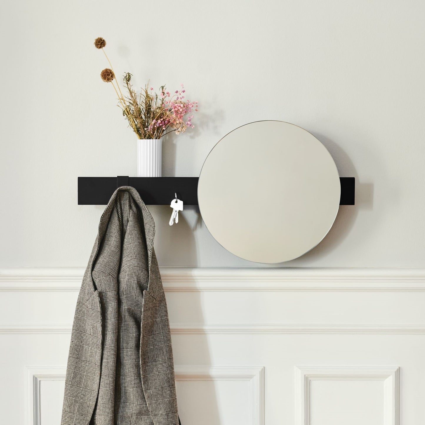 Gejst Flex Magnetic Shelf & Mirror Hallway Bundle Black