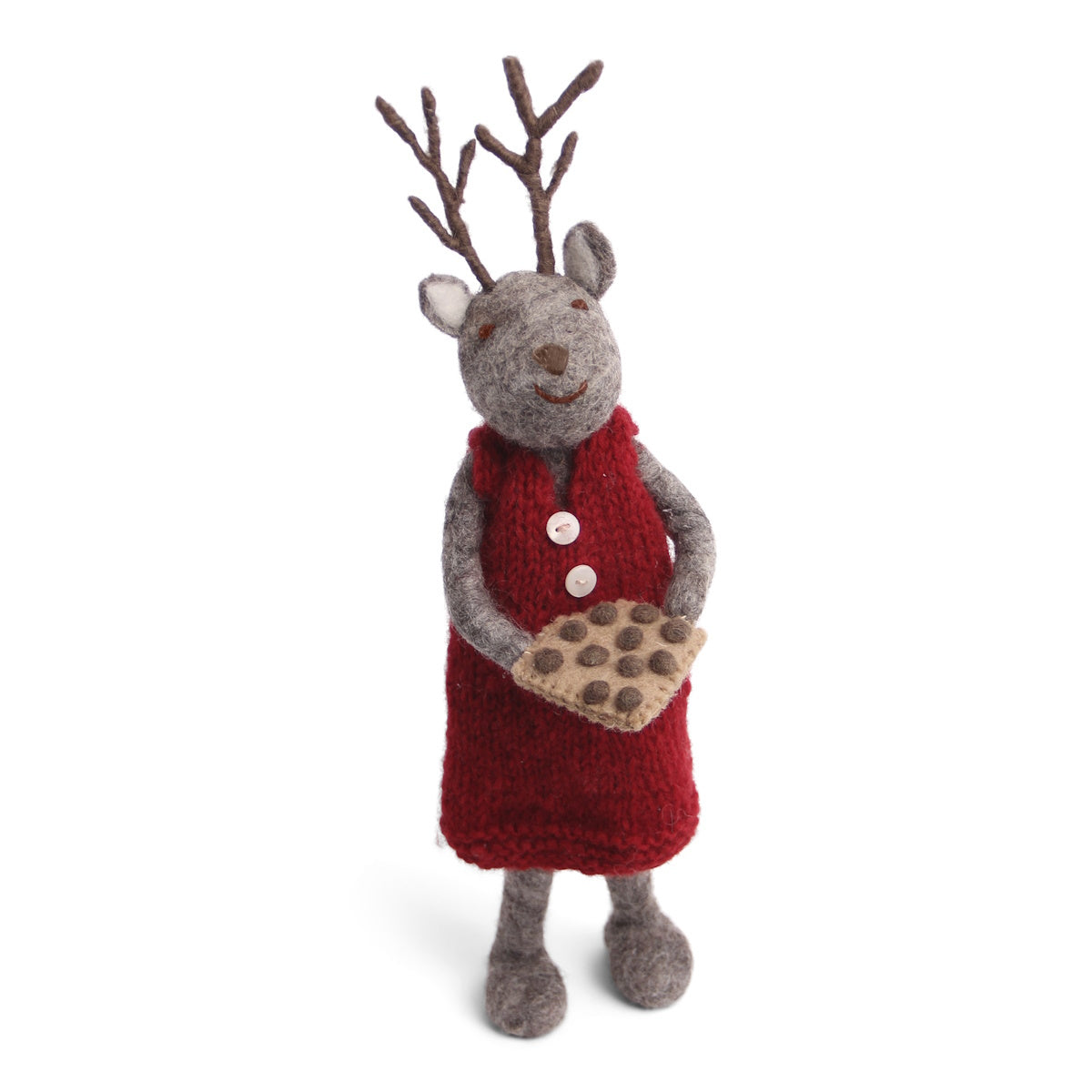 Gry & Sif Deer Girl Big Grey w/baking tray