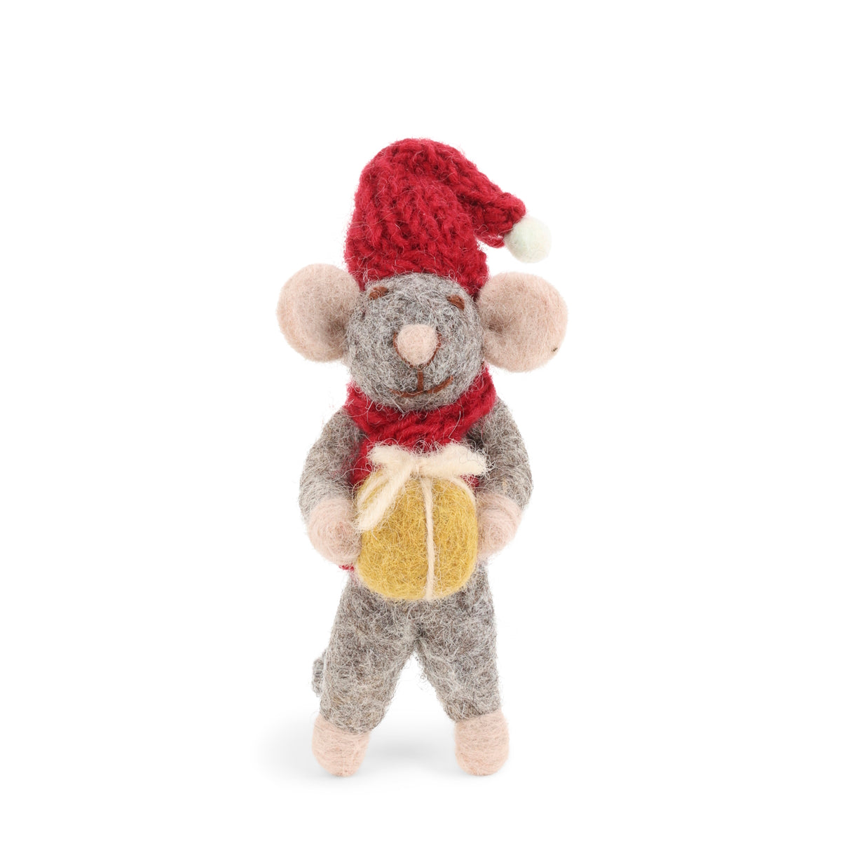 Gry & Sif Mouse Grey Gold Brown Present