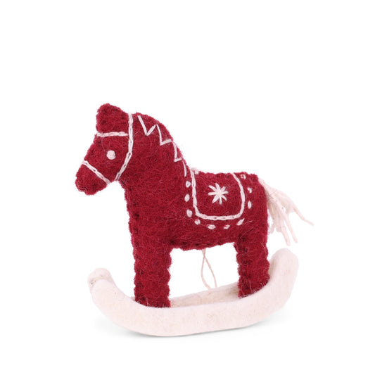 Gry & Sif Rocking Horse Felted Decoration