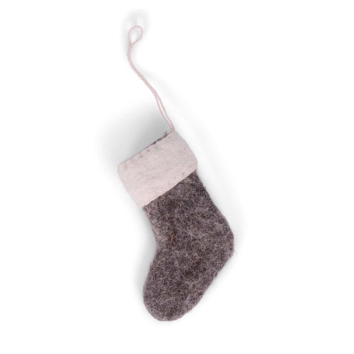 Gry & Sif Stocking Mini Felted Decoration Grey