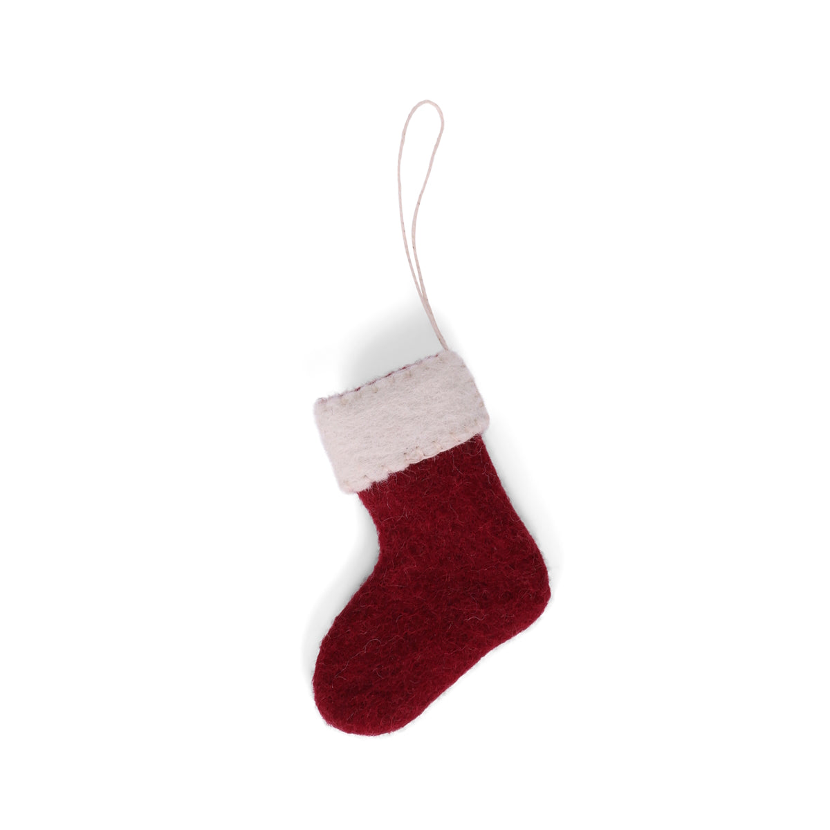 Gry & Sif Stocking Mini Felted Decoration Red