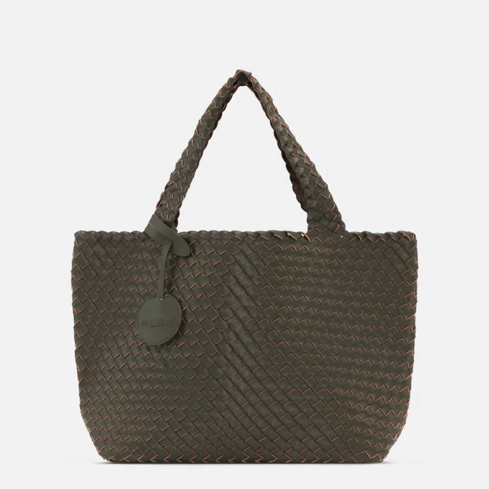 Ilse Jacobsen Woven Tote Bag Army-Olive