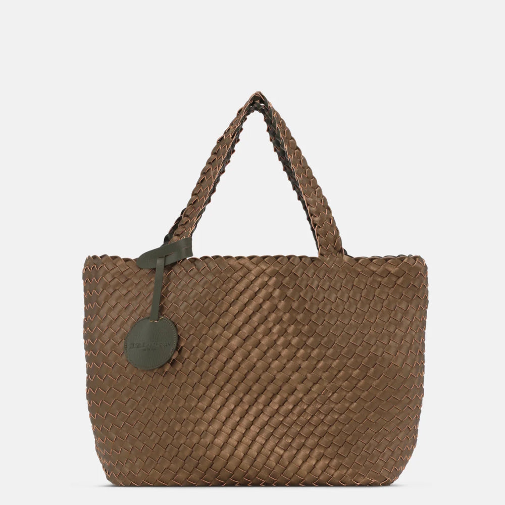 Ilse Jacobsen Woven Tote Bag Army-Olive