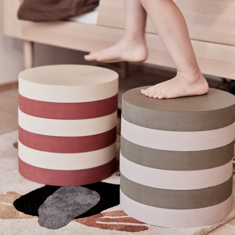 OYOY Iro Foam Stacking Stool olive-clay