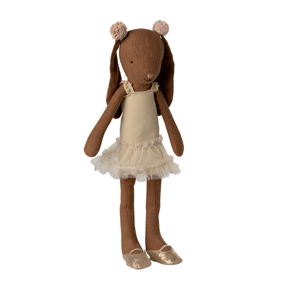 Maileg Bunny Size 2 Brown Ballet Suit And Skirt Cream