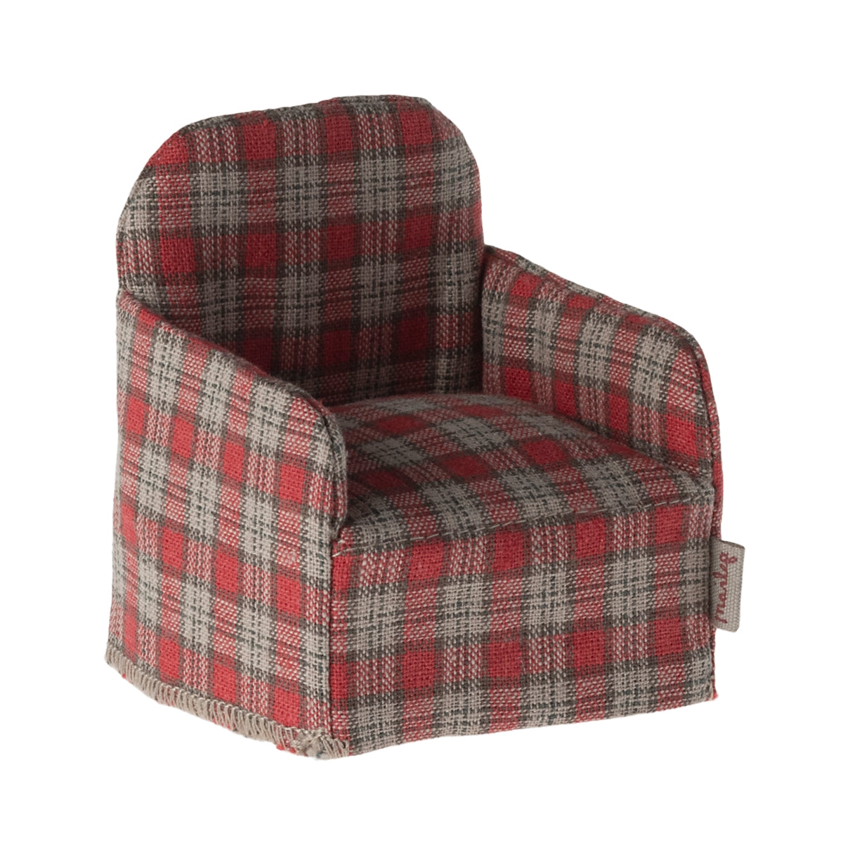 maileg-chair-mouse-red-checker