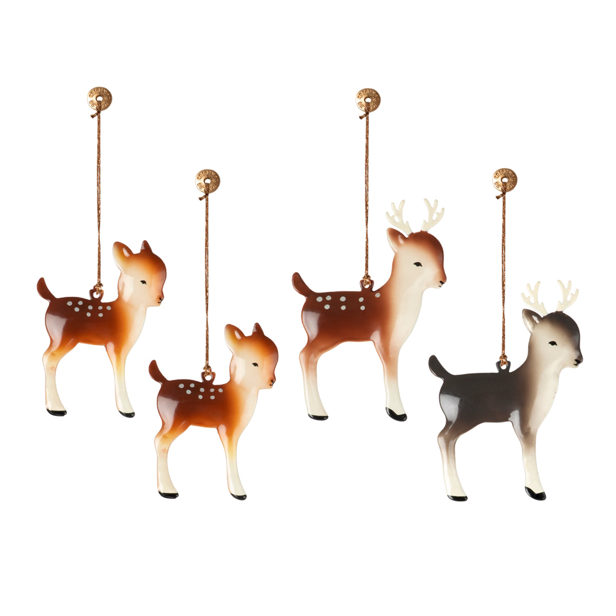 Maileg Reindeer Family Metal Ornaments Set