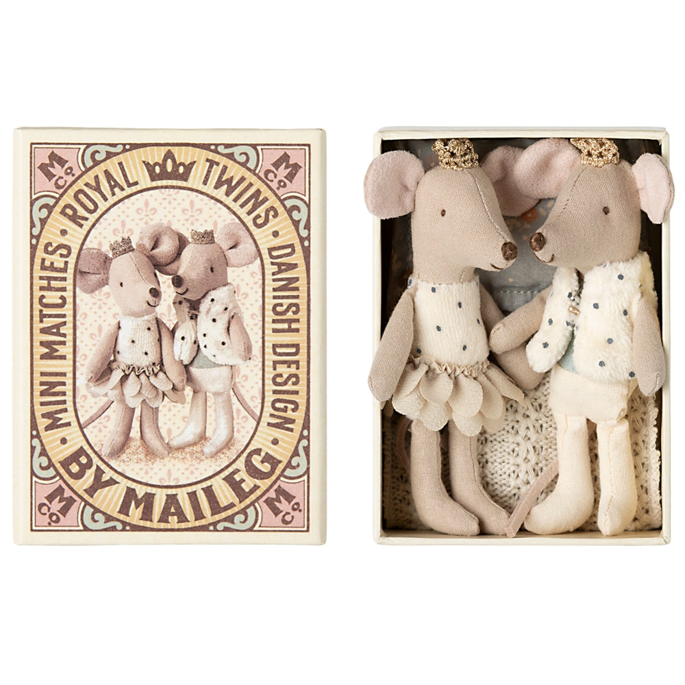 Maileg Royal Twin Mice in Matchbox 2025