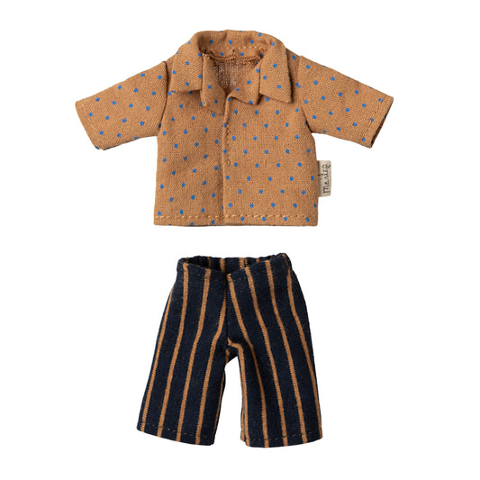 Maileg Shirt and Striped Pants Dad Mouse