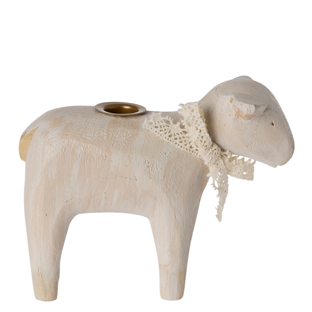 Maileg Candle Holder Lamb off-white