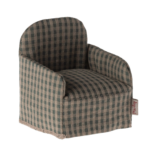 Maileg Chair Mouse Green Checker