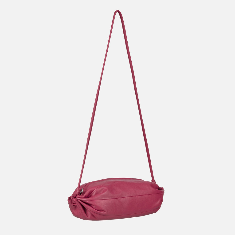 Marimekko Karla Leather Shoulder Bag Wine Red