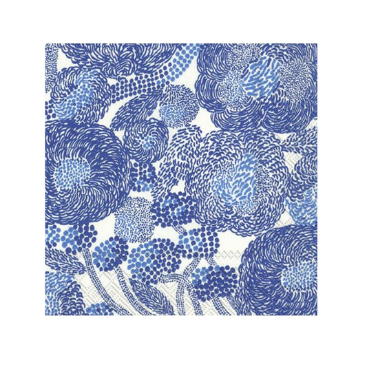 Marimekko-mynsteri-blue-cocktail-napkin