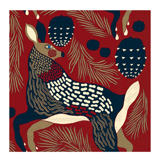 marimekko-peura-brown-napkin