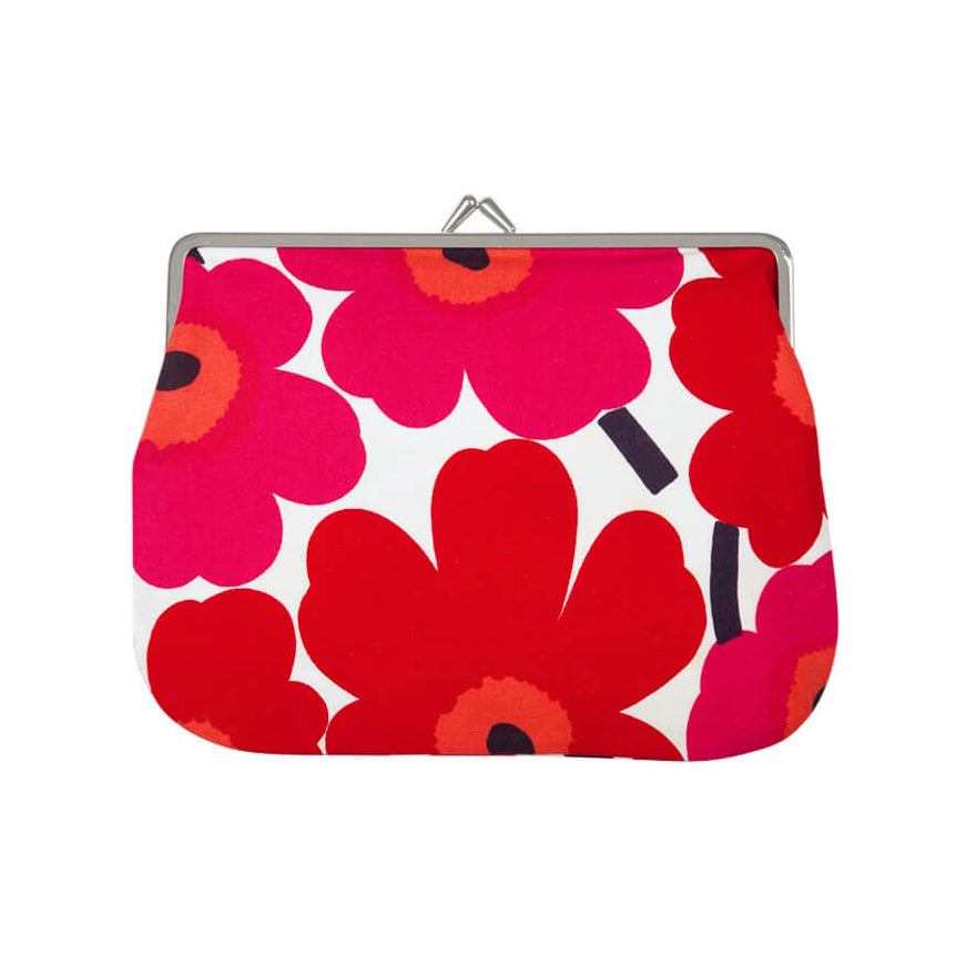 Marimekko-puolikas-unikko-purse-red