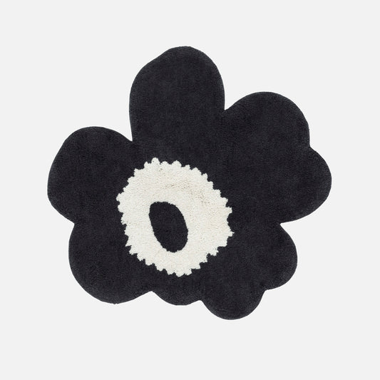 Marimekko Unikko Cotton Bath Mat Charcoal