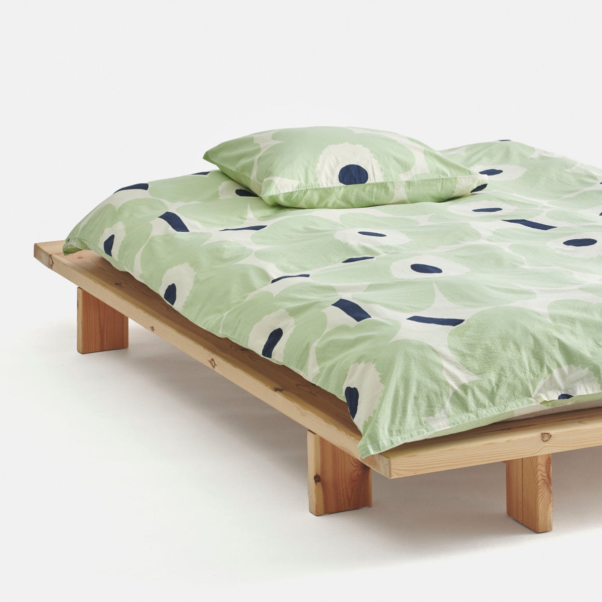 Marimekko-unikko-cotton-pillow-case-sage