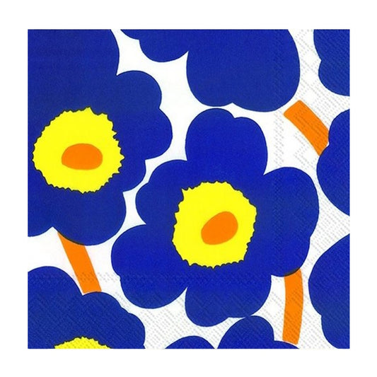 Marimekko-unikko-dark-blue-napkin