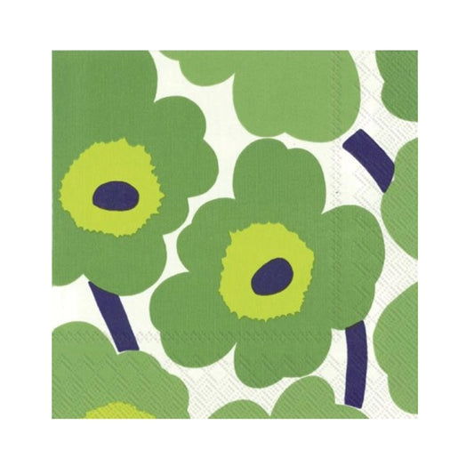 marimekko-unikko-green-cocktail-napkin