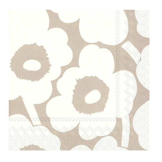 Marimekko-unikko-linen-white-napkin