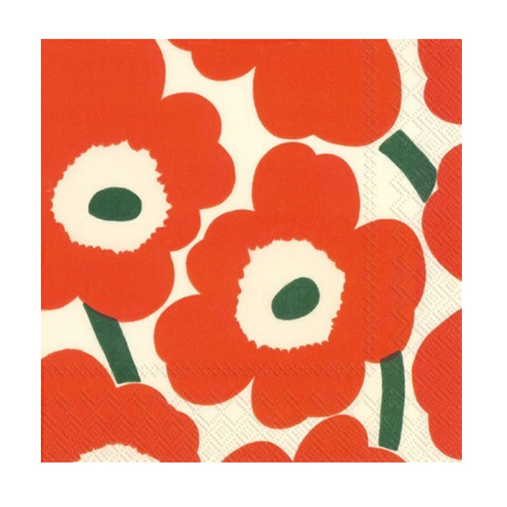 marimekko-unikko-orange-green-napkin