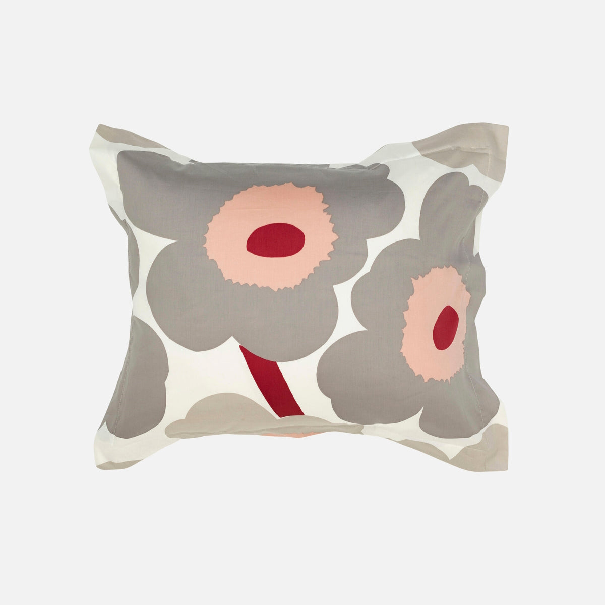 Marimekko Unikko Sateen Pillow Case Warm Grey