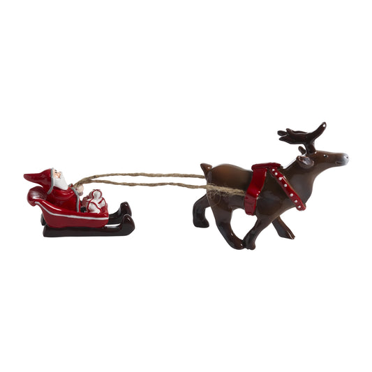 Naasgransgarden Santa Tomtesson on Sleigh 17cm