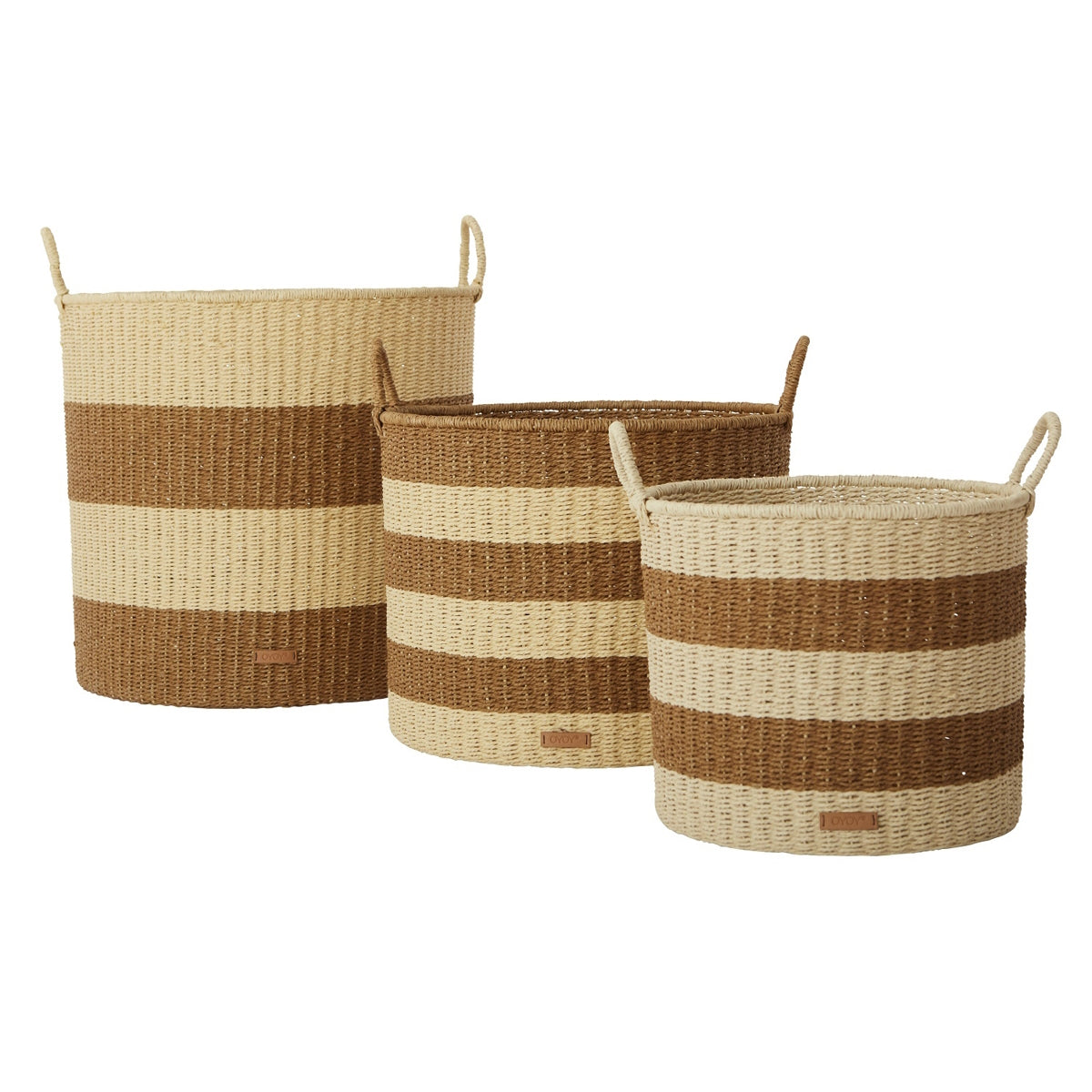 OYOY Gobi Wicker Basket 3pk Small, Medium, Large