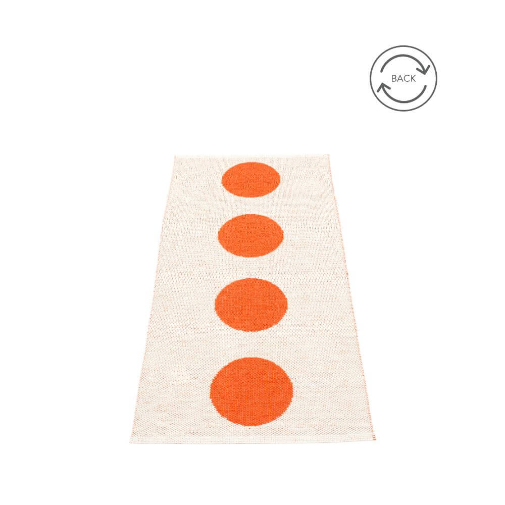 Pappelina_Rug_Vera_Orange_Reverse