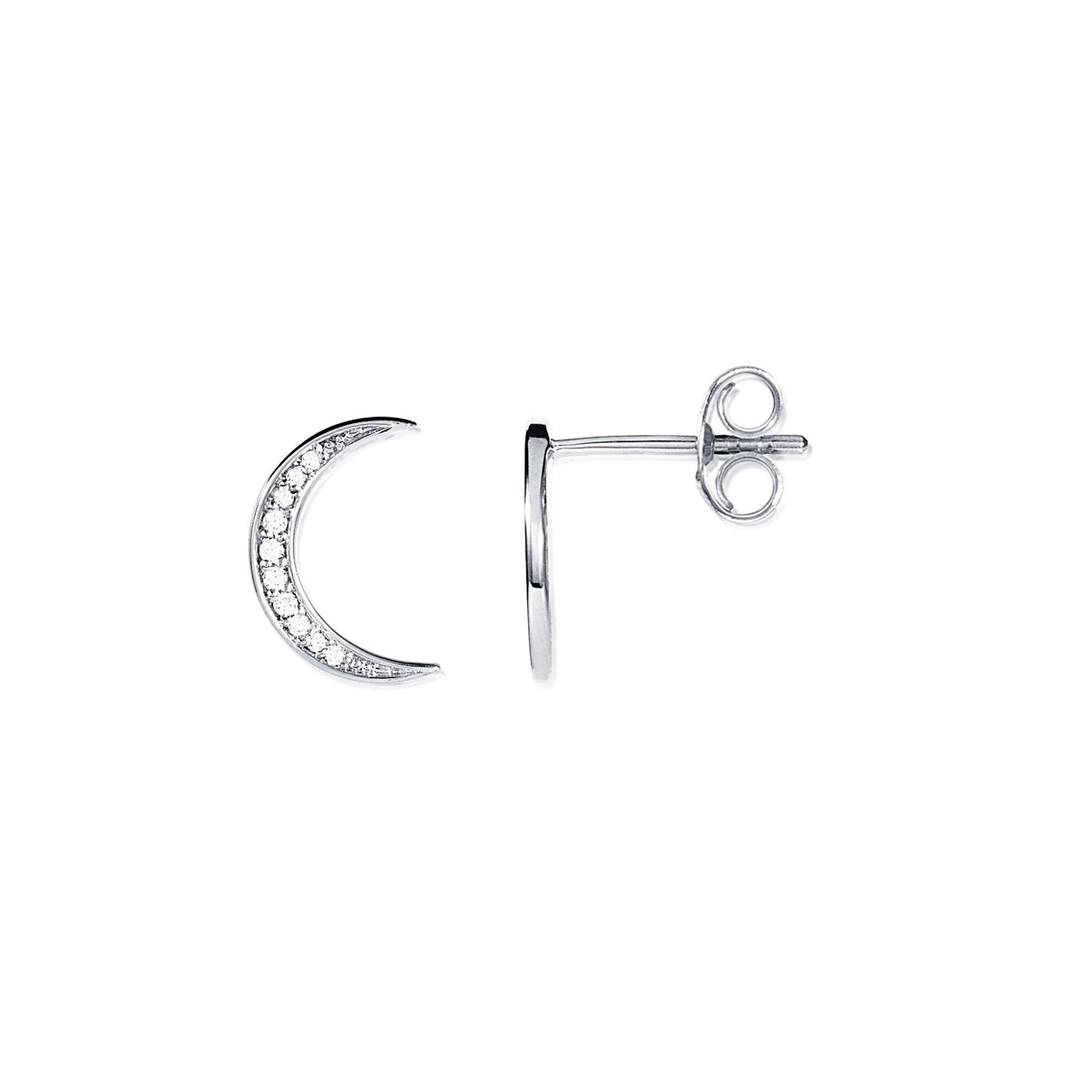 Efva Attling Pencez Moon & Stars Earrings White Gold