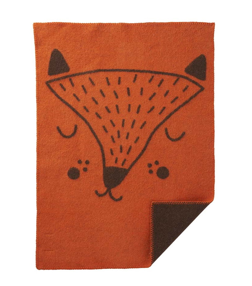 Fox Wool Baby Blanket Orange