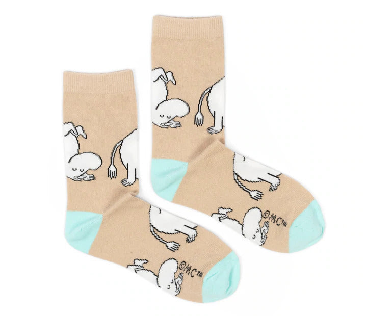 Moomin Socks Ladies Beige