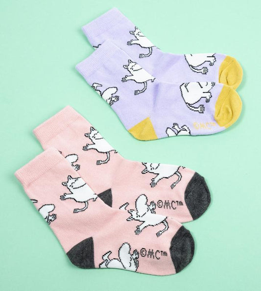 Moomin Socks Set Kids lilac-pink