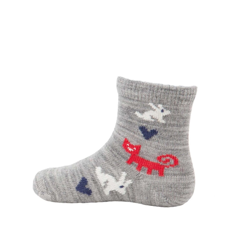 Rabbit Kids Wool Socks Light grey 30-34