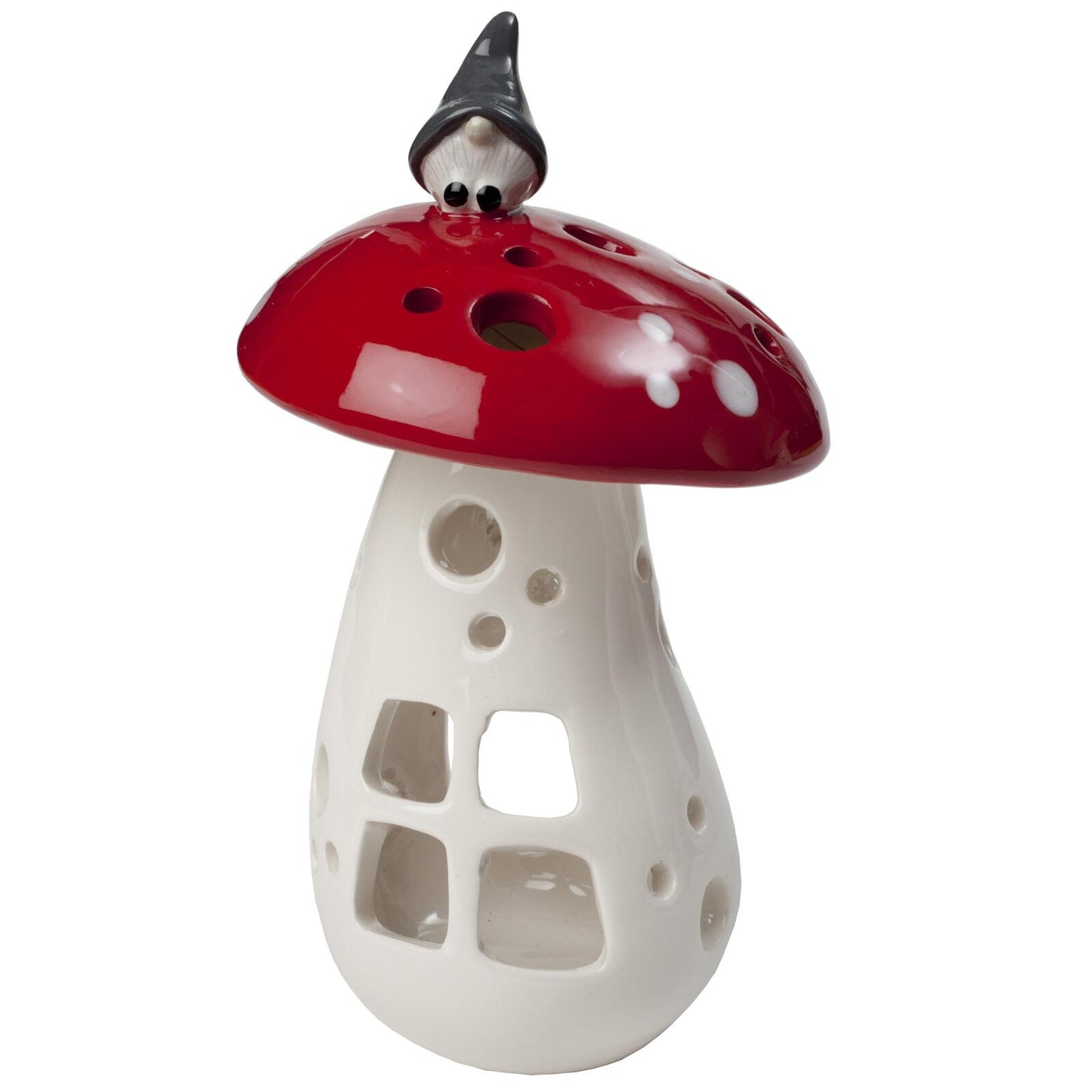 Gnome Mushroom Lantern 17cm