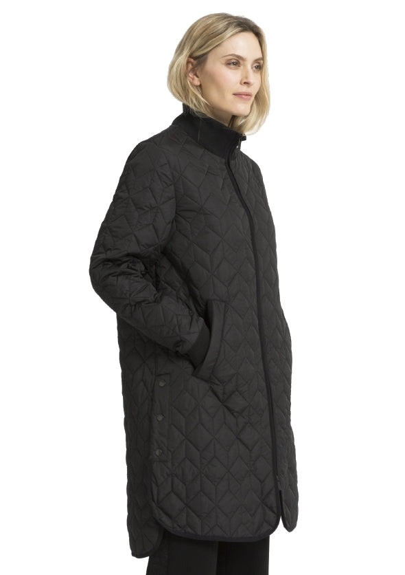 Long Quilt Coat black