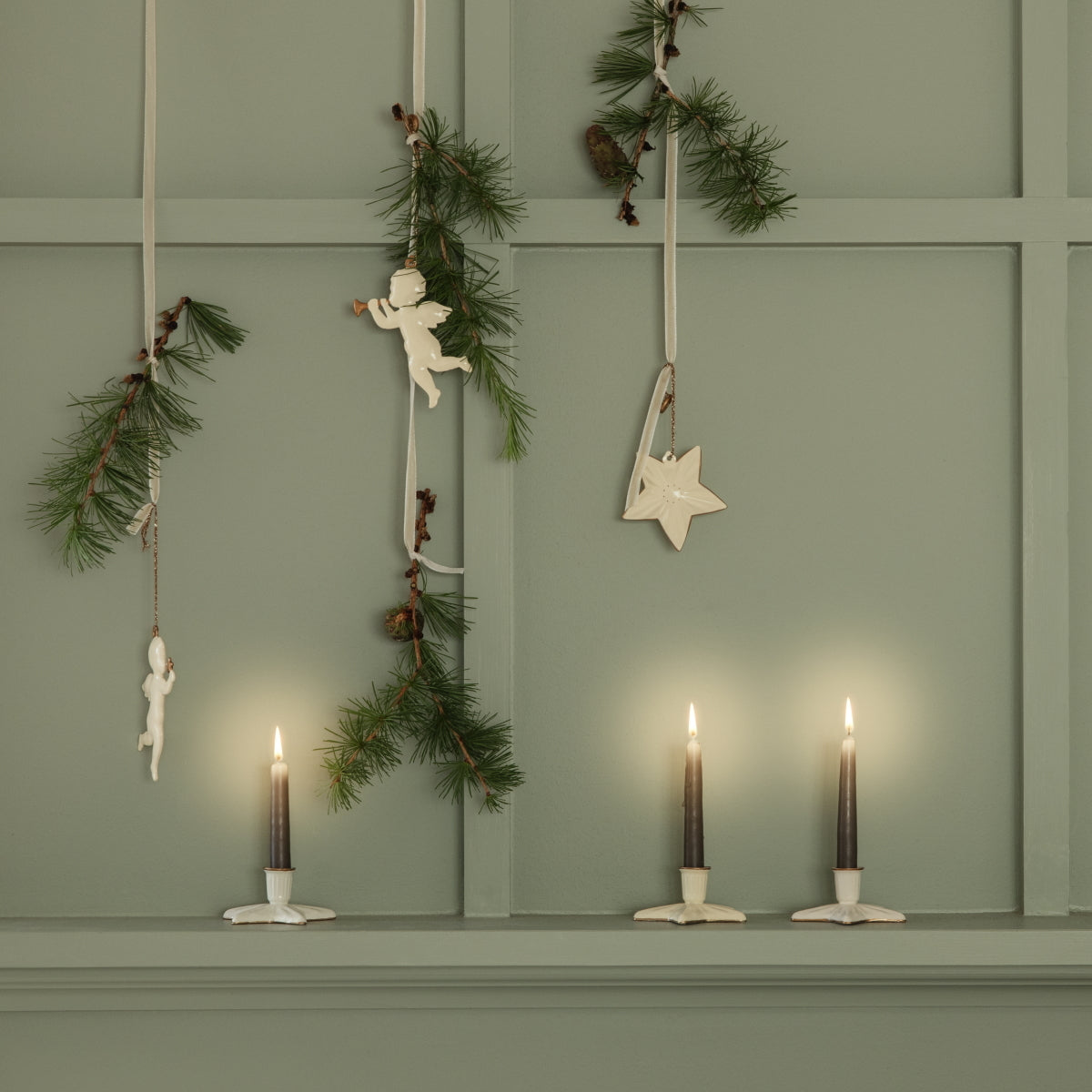 Star Candle Holder off-white