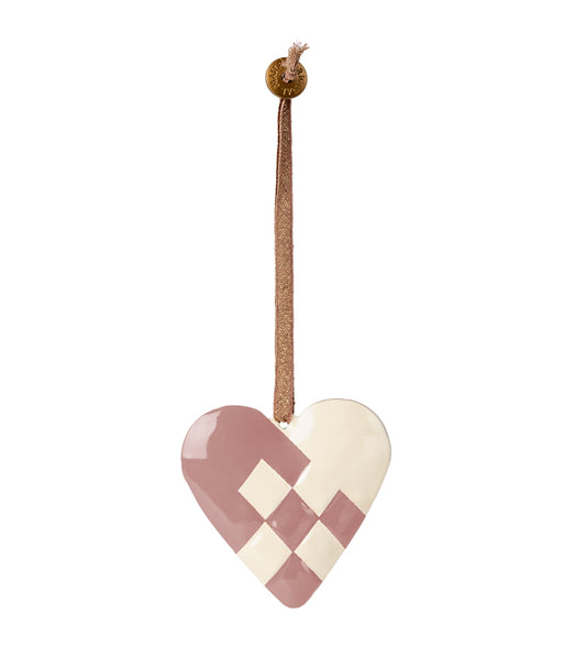 Metal Ornament Heart lilac