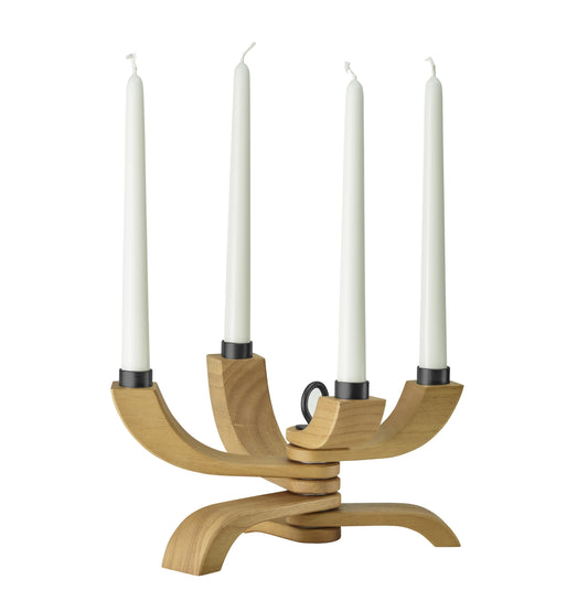 Nordic Light Candle Holder 4 wood